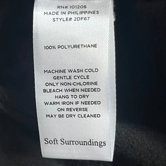 Soft Surroundings Faux Leather High Rise Skinny Pants Black‎ Size 8 - Picture 7 of 11